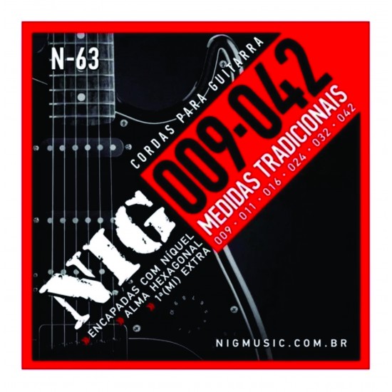 Encordoamento Para Guitarra Nig 09 042 N63