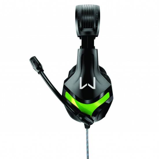 Headset Gamer Warrior Harve P2 Stereo Preto/Verde - PH298