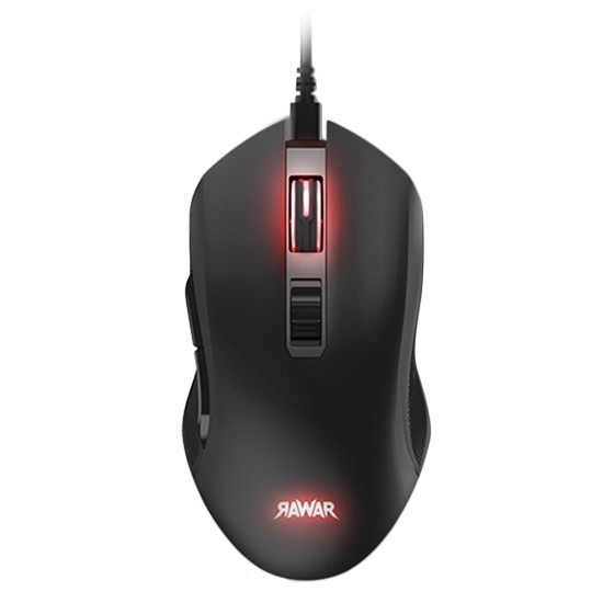 Mouse Gamer Rawar Trigger W1, RGB, 7 Botões, 6000DPI