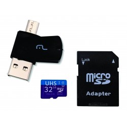 Cartão de memória Multilaser MC151 com adaptador SD 32GB