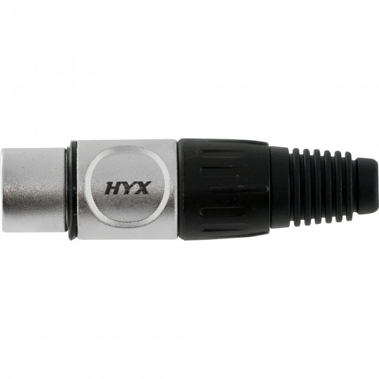 Conector XLR Fêmea 3 Pólos Niquelado HX009F HYX