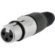 Conector XLR Fêmea 3 Pólos Niquelado HX009F HYX