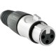 Conector XLR Fêmea 3 Pólos Niquelado HX009F HYX