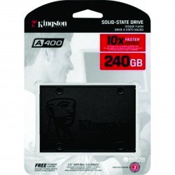 SSD Kingston A400, 240GB, SATA, Leitura 500MB/s, Gravação 350MB/s - SA400S37/240G