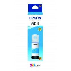 Garrafa de Tinta Epson T504 Ciano 