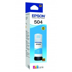 Garrafa de Tinta Epson T504 Ciano 
